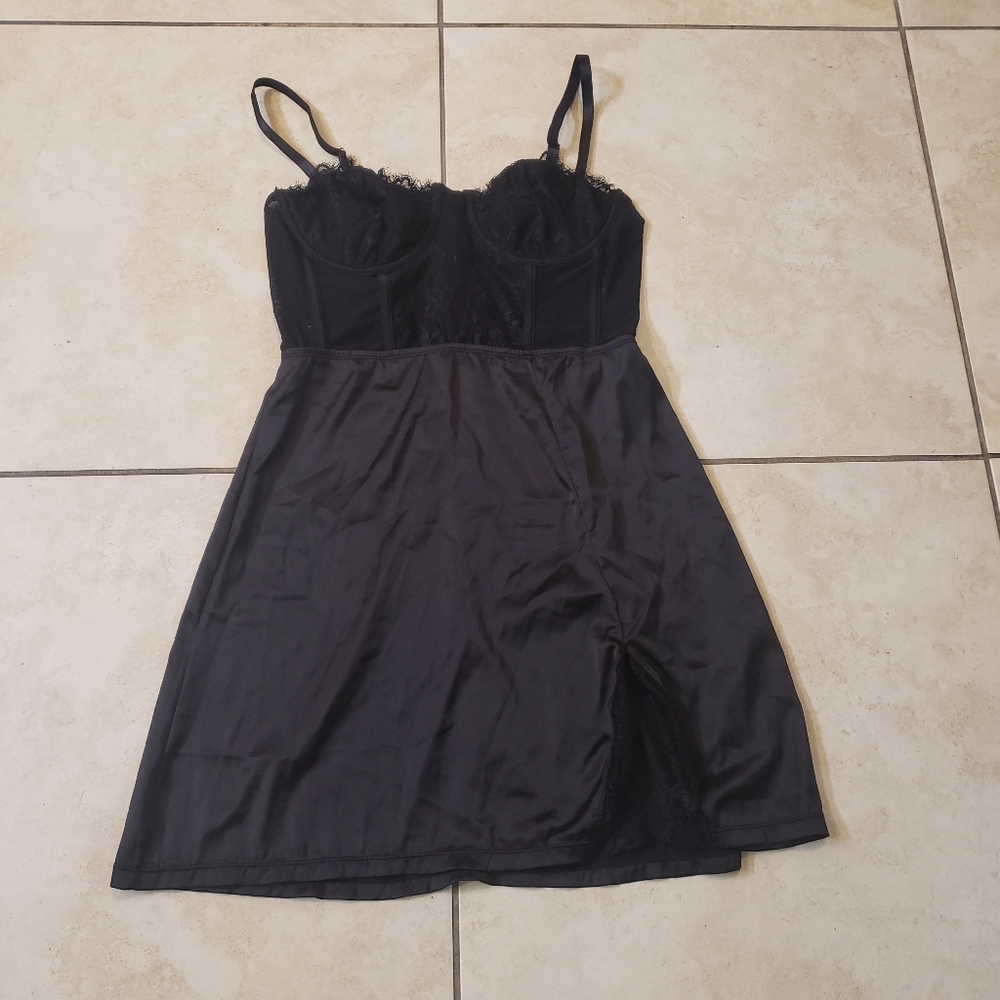 Princess Polly DABNEY MINI DRESS BLACK used size M/L